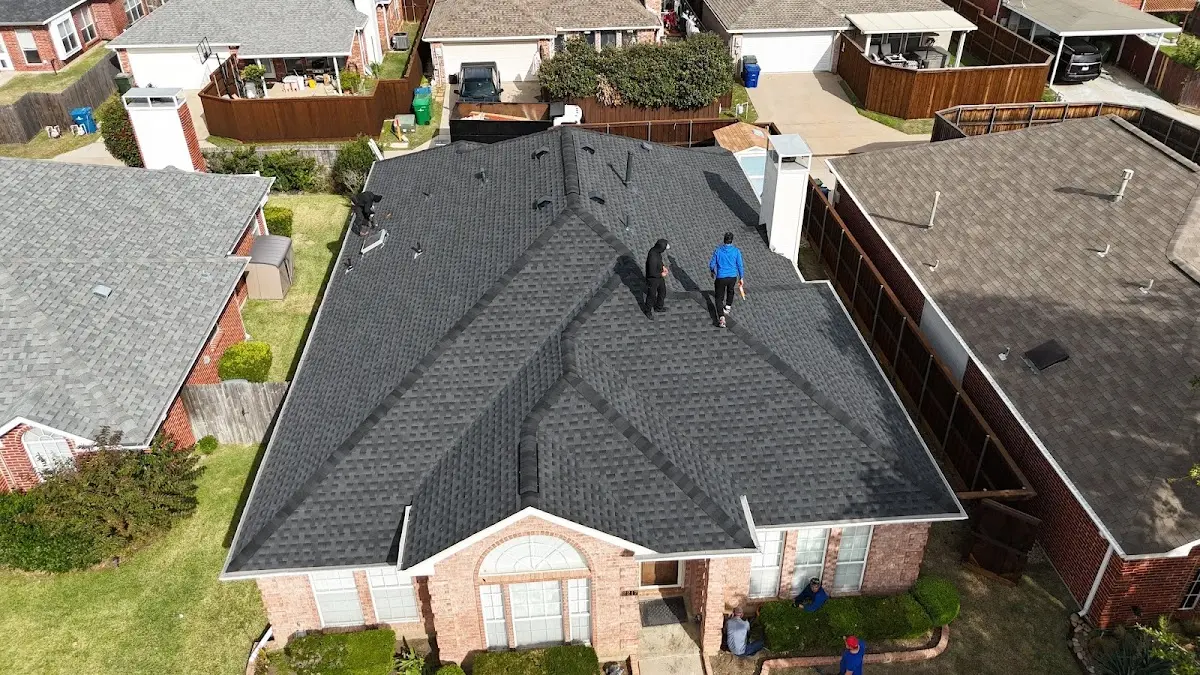 Slate & Tile Roof Repair work in progress on a Adel property